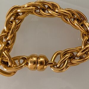 Milor 14 Karat Yellow Gold Bracelet Made In Italy Resin Filled Small